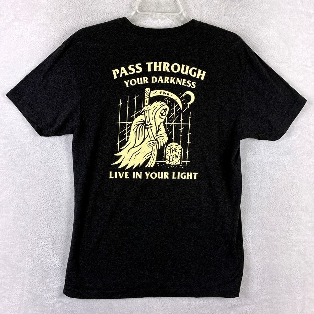 Few Will Hunt TShirt Men M Black Grim Reaper MMA Martial Arts UFC BJJ Gym USA